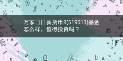 万家日日薪货币R(519513)基金怎么样，值得投资吗？